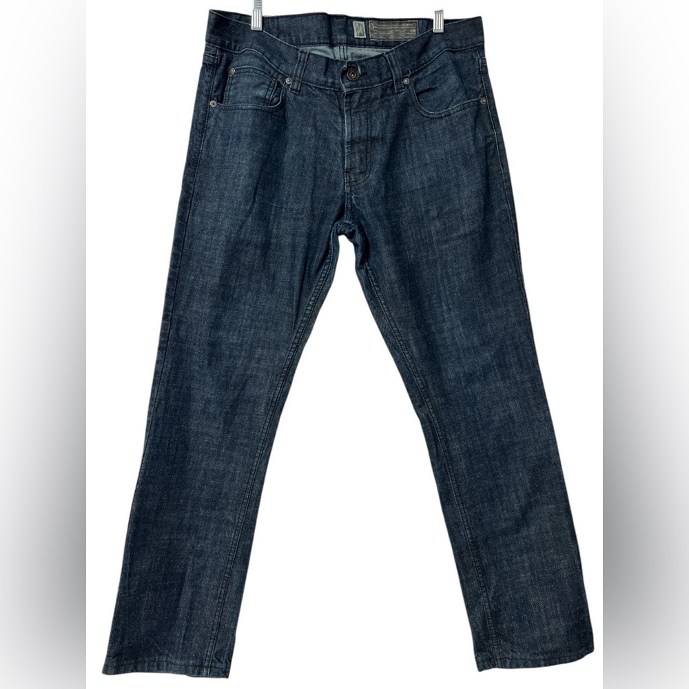 Vintage Marc Ecko Jeans Mens 36x32 Slim Fit Cut & Sew Dark Wash Blue Denim